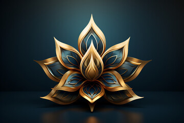 Creative illustration generative ai picture zen lotus flower on water meditation harmony spirituality concept - obrazy, fototapety, plakaty