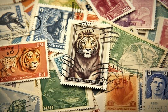 Vintage Postage Stamps.