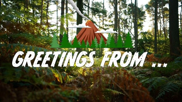 Adventure Travel Greetings Vacation Card Title Intro