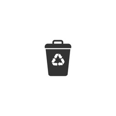 Trash icon trendy flat design. Vector