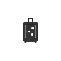 Travelig bag vector icon - flat illustration
