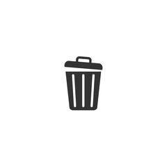 Trash icon trendy flat design. Vector