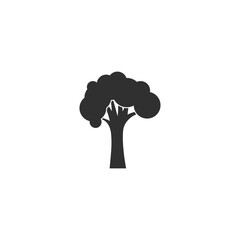 Tree icon. Sign in modern flat style. Vector