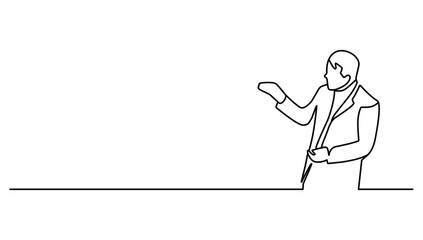 presentation, person working , business people vector line art