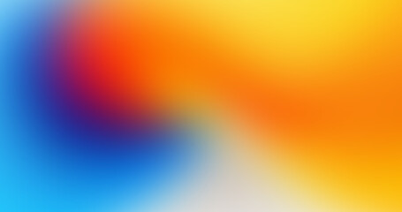 Obraz premium yellow orange blue white , grainy noise grungy spray texture color gradient rough abstract retro vibe background , template empty space shine bright light and glow