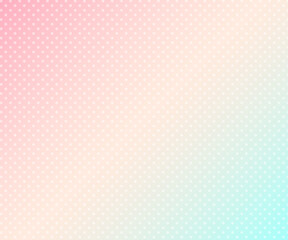 暖色系のパステルカラーのグラデーションと薄い水玉模様のかわいい背景 -  300×250比率