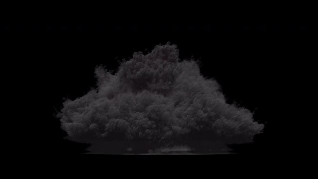 A huge nuclear bomb explosion Realistic animation of an atomic bomb explosion with fire, effect background footage, motion graphics, overlay 4K drag-and-drop editing software blending modes