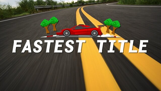 Speedy Cartoon Racecar Title Intro Template