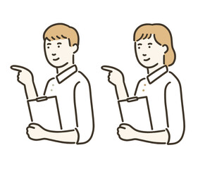 손가락으로 가르키는 사람