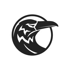 crow logo template Isolated. Brand Identity. Icon Abstract Vector graphic