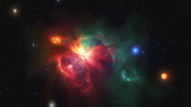 Space background with stars and space dust. Can be used in vertical and horizontal format.