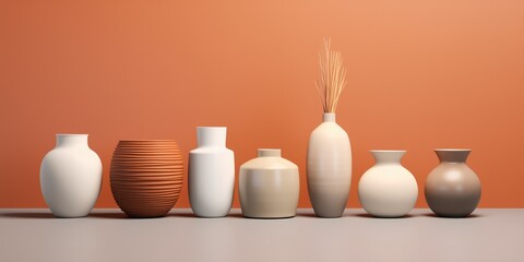 Fototapeta na wymiar A Group Of Vases