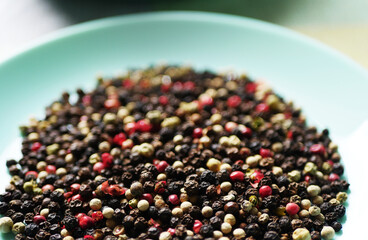 Colorful dried peppers. Food seasoning 