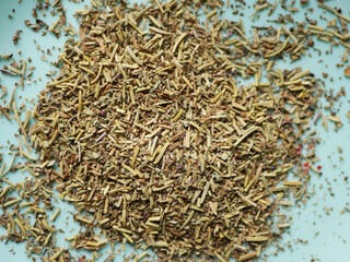 Dried herbs. Seasoning close up