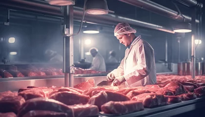 Fotobehang Meat Processing Plant Produces various meat products © IMRON HAMSYAH