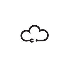 cloud connection icon vector