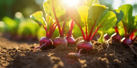 Beets Growing In A Field