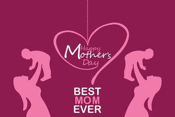 Happy Mother's Day. banner, Greeting card, poster
