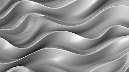  an abstract silver background with wavy lines in the middle of it.  generative ai