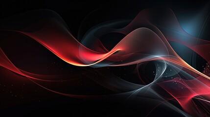  a red and black abstract background with a red and white swirl.  generative ai