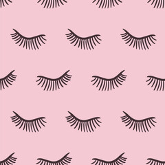 Eyes Seamless Pattern Beauty Eyelashes Background