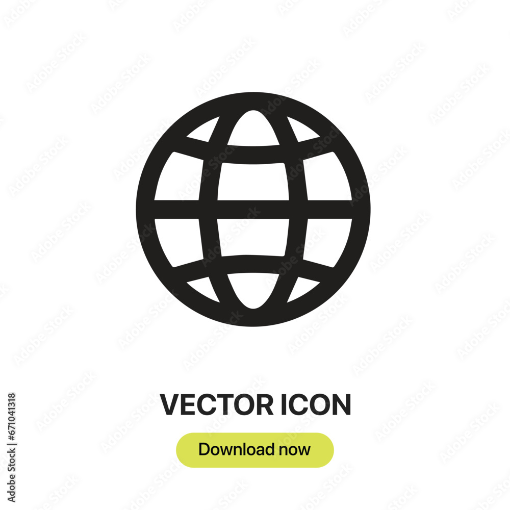 Leinwandbilder Internet icon vector. Linear-style sign for mobile concept and web design. Internet symbol illustration. Pixel vector graphics - Vector.