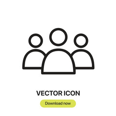 User icon vector. Linear-style sign for mobile concept and web design. User symbol illustration. Pixel vector graphics - Vector.