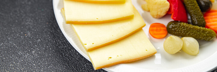 raclette cheese meal vegetable snack eating cooking appetizer meal food snack on the table copy space food background rustic top view