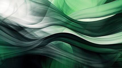  a green and white abstract background with wavy lines and curves.  generative ai