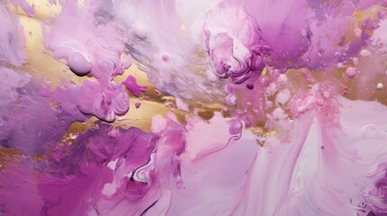  an abstract painting with gold and purple colors on it's surface.  generative ai