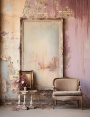 Contemporary Art , vintage room with chair