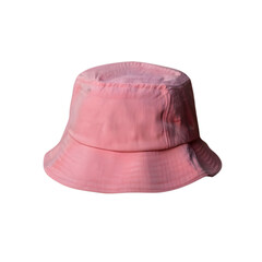 Women's Pink Bucket Hat IIllustration Art With a Transparent Background Generative AI.