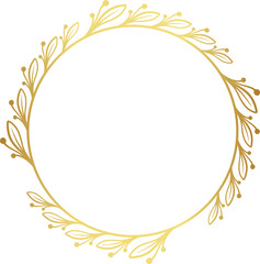 Luxury leaf circle for wedding