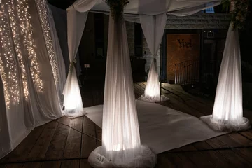 Fotobehang Chuupah or Jewish Wedding Canopy © Yehoshua Halevi