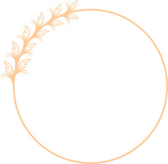 Obraz premium Luxury leaf circle for wedding