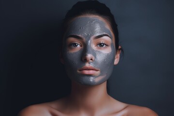 A woman with cosmetic facial mask on her face