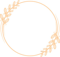 Luxury leaf circle for wedding