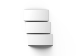 Blank 4x9 Rack Card Sized Flyers to present your design. 3d render on a transparent background