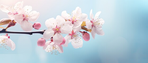 Beautiful soft spring background, pink flowers
