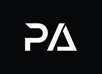 pa letter logo and monogram logo