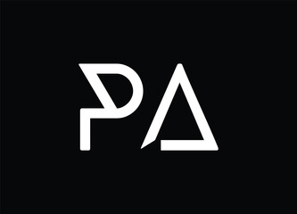 pa letter logo and monogram logo