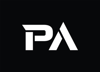 pa letter logo and monogram logo