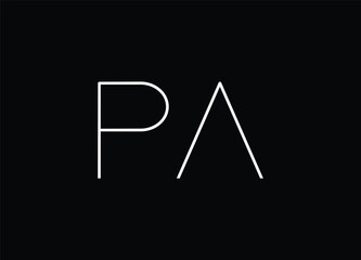 pa letter logo and monogram logo