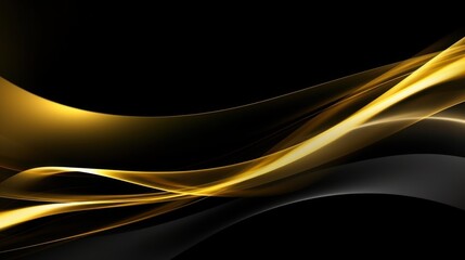 Luxury futuristic abstract gold curved background. Gold gradient illustration, minimal. Digital luxury drawing for interior design, fashion textile, wallpaper, website