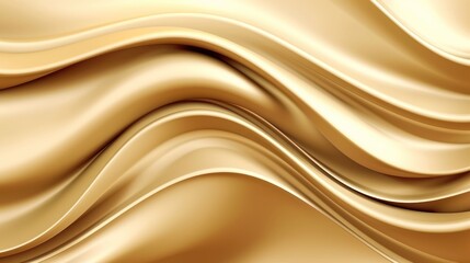 Luxury futuristic 3D abstract gold background. Shine gradient illustration, minimal. Digital luxury drawing for interior design, fashion textile, wallpaper, website