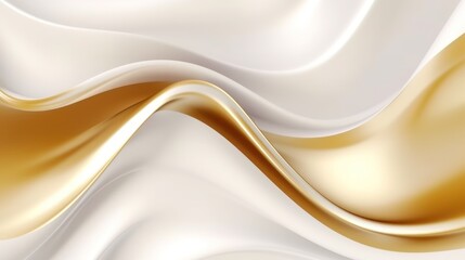 Luxury futuristic 3D abstract gold background. Shine gradient illustration, minimal. Digital luxury drawing for interior design, fashion textile, wallpaper, website