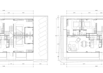 Floor plan designed building on the drawing.