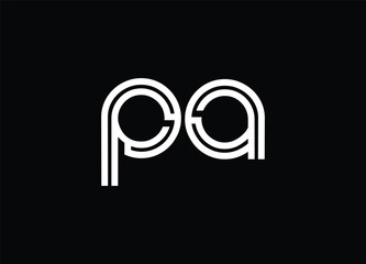 pa letter logo and monogram logo