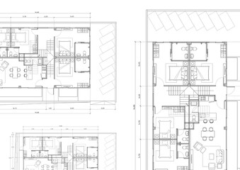 Floor plan designed building on the drawing.
