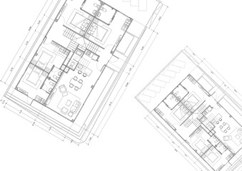 Floor plan designed building on the drawing.
